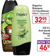 Organics Shampoo Or Conditioner Assorted-400ml Each