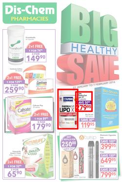 Dischem : Big Healthy Save (22 Jan - 7 Feb 2016), page 1