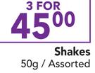 Lifestyle Shakes Assorted-3x50g
