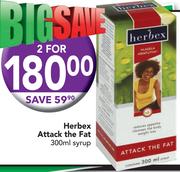 Herbex Attack The Fat Syrup-2x300ml