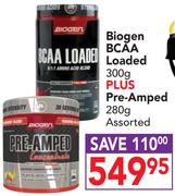 Biogen BCAA Loaded 300g+ Pre-Amped Assorted-280g
