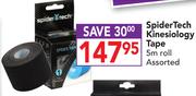SpiderTech Kinesiology Tape Assorted-5m Roll