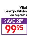 Vital Ginkgo Biloba-30 Capsules