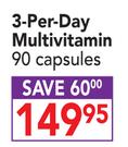 Solal 3 Per Day Multi-Vitamin-90 Capsules