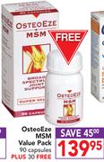 OsteoEze MSM Value Pack 90 Capsules+ 30 Free