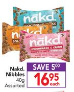 Nakd. Nibbles Assorted-40g Each