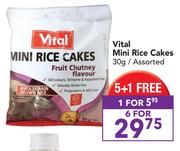 Vital Mini Rice Cakes Assorted-6x30g