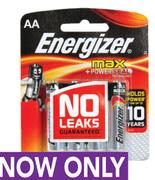 Energizer Max AA Or AAA Batteries-4's pack