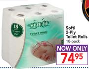 Softi 2 ply Toilet Rolls-18 Rolls