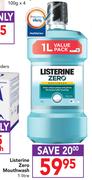 Listerine Zero Mouthwash-1Ltr