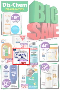 Dischem : Big Save (22 Jan - 7 Feb 2016), page 1