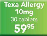 Texa Allergy 10mg 30 Tablets
