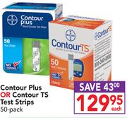 Contour Plus Or Contour TS Test Strips-50 Pack Each
