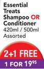Essential Treats Shampoo Or Conditioner Assorted-420/500ml Each