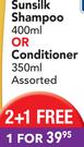 Sunsilk Shampoo 400ml Or Conditioner Assorted-350ml Each