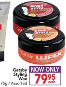 Gatsby Styling Wax Assorted-75g Each