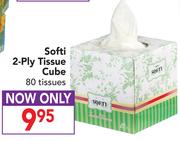 Softi 2 Ply Tissue Cube-80 Tissues