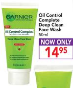 Garnier Oil Control Complet Deep Clean Face Wash-50ml