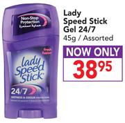 Lady Speed Stick Gel 24/7 Assorted-45g