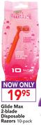 Glide Max 2 Blade Disposable Razors-10 Pack