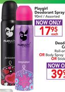 Playgirl Deodorant Spray Assorted-90ml Each