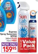 Express Spray Sunscreen SPF50-340ml Plus 70ml Free