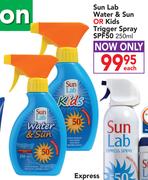 Sun Lab Water & Sun Or Kids Trigger Spray SPF50-250ml Each