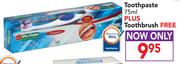Dischem Toothpaste-75ml Plus Toothbrush Free