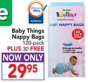 Baby Things Nappy Bags-120 Pack Plus 30 Free