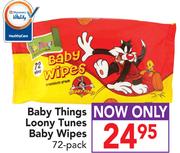 Baby Things Loony Tunes Baby Wipes-72 Pack