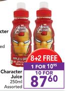 Character Juice Assorted-250ml 