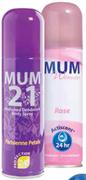 Mum Aerosol Deodorant Assorted-120ml Each