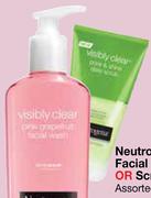 Neutrogena Facial Wash 200ml Or Scrub 150ml Assorted-Each