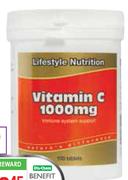 Lifestyle Nutrition Vitamin C 1000mg-100 Tablets