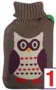 Hot Water Bottles With Cover Assorted-Each