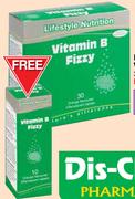 Lifestyle Nutrition Vitamin B Fizzy-30 Effervescent Tablets Plus 10 Free