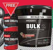 Biogen Bulk 45/150 Assorted 8kg Plus Pure Creatine 2x150g Free