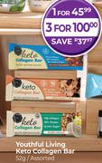 Youthful Living Keto Collagen Bar Assorted-For 3 x 52g