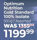 Optimum Nutrition Gold Standard 100% Isolate-930g