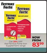 Ferrous Forte Iron Supplement Range-Each