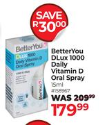 Better You DLux 1000 Daily Vitamin D Oral Spray-15ml