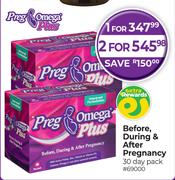 Preg Omega Before, During & After Pregnancy 30 Day Pack-For 2