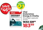 Vital Enduramax Energy & Vitality 30 Softgel Capsules