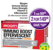 Biogen Immuno Boost Extra Strength Vitamin C Effervescent 20 Effervescent Tablets Assorted-For 1