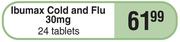 Ibumax Cold And Flu 30mg-24 Tablets