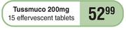 Tussmuco 200mg-15 Effervescent Tablets