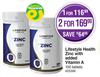 Lifestyle Health Zinc With Added Vitamin A 100 Tablets-For 1