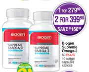 Biogen Supreme Omega-3 60 Plus 10 Softgel Capsules-For 1