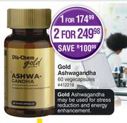 Dis-Chem Gold Ashwagandha 60 Vegecapsules-For 1