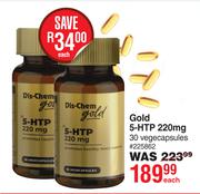 Dis-Chem Gold 5-HTP 220mg 30 Vegecapsules-Each